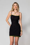 SOMETHING VERY SPECIAL - Black Solid Mesh Mini Dress-T-Shirts-Something Very Special-XS-UPTOWN LOCAL
