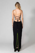 SOMETHING VERY SPECIAL - Black Solid Mesh Maxi Dress-T-Shirts-Something Very Special-XS-UPTOWN LOCAL