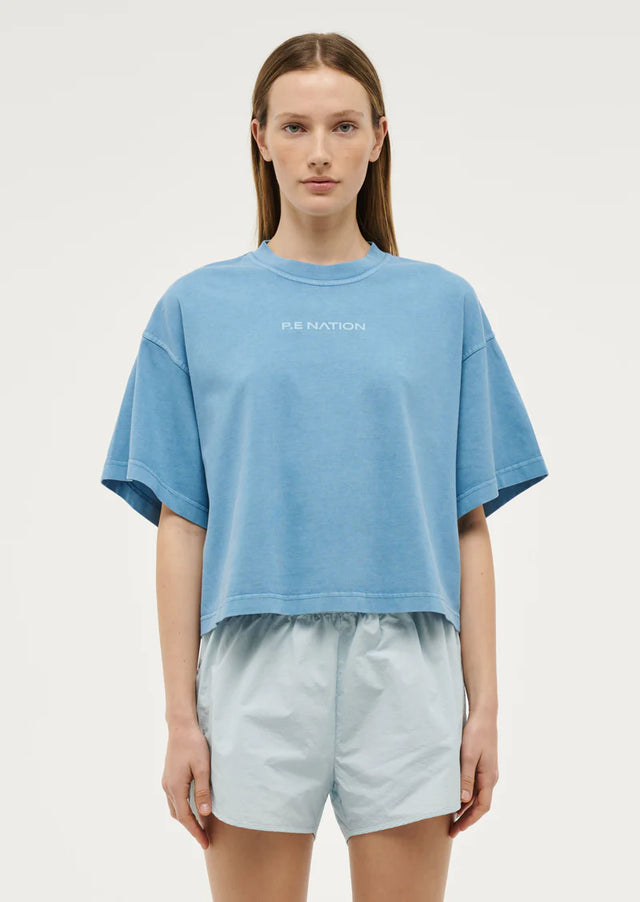 PE NATION - Nomad Boxy Tee - Ethereal Blue-Tops-PE Nation-XS-UPTOWN LOCAL