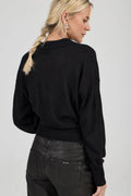 ROLLAS - Amelie Knit Polo - Black-Knitwear-Rolla's-6/XS-UPTOWN LOCAL