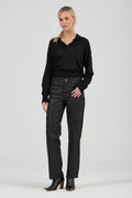 ROLLAS - Amelie Knit Polo - Black-Knitwear-Rolla's-6/XS-UPTOWN LOCAL