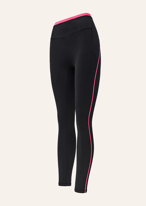 PE NATION - Rapid Pocket F/L Legging - Black / Cosmo Pink