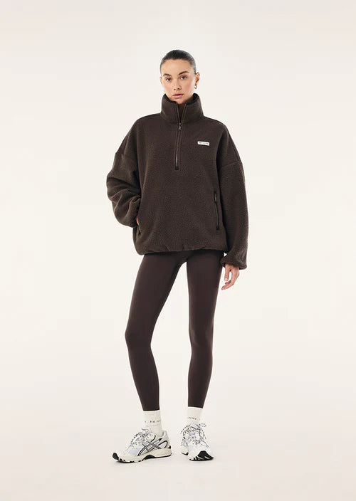 PE NATION - Rotate Quarter Zip - Coffee