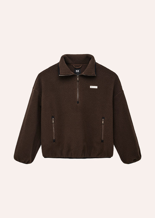 PE NATION - Rotate Quarter Zip - Coffee
