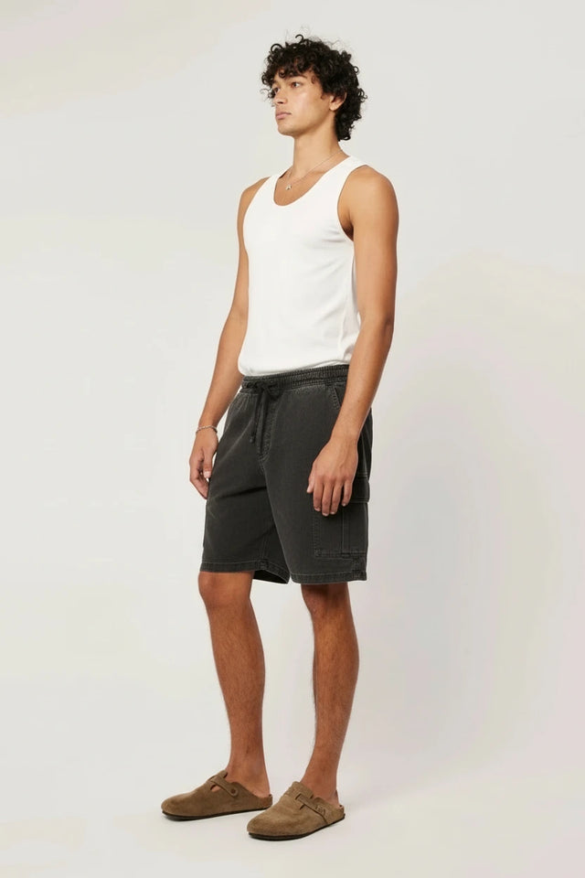 ROLLAS - Tradie Cargo Short - Sulphur Black-Shorts-Rolla's-S-UPTOWN LOCAL