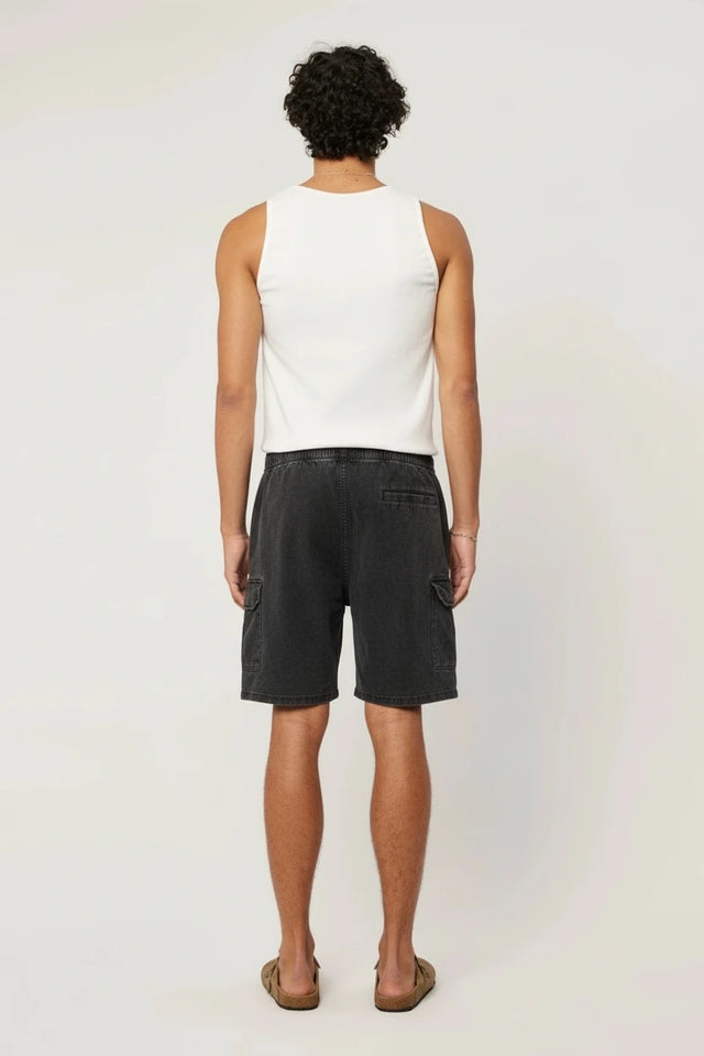 ROLLAS - Tradie Cargo Short - Sulphur Black-Shorts-Rolla's-S-UPTOWN LOCAL