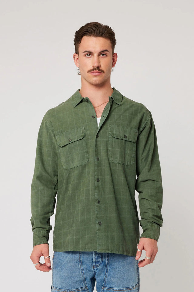 ROLLAS - Ezy Cord LS Shirt - Thyme