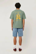 ROLLAS - Ezy Works Tee - Forest / Mustard-T-Shirts-Rolla's-S-UPTOWN LOCAL