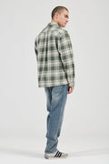ROLLAS - Campus Heavy Check LS Shirt - Olive-Shirts & Tops-Rolla's-S-UPTOWN LOCAL