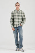 ROLLAS - Campus Heavy Check LS Shirt - Olive-Shirts & Tops-Rolla's-S-UPTOWN LOCAL