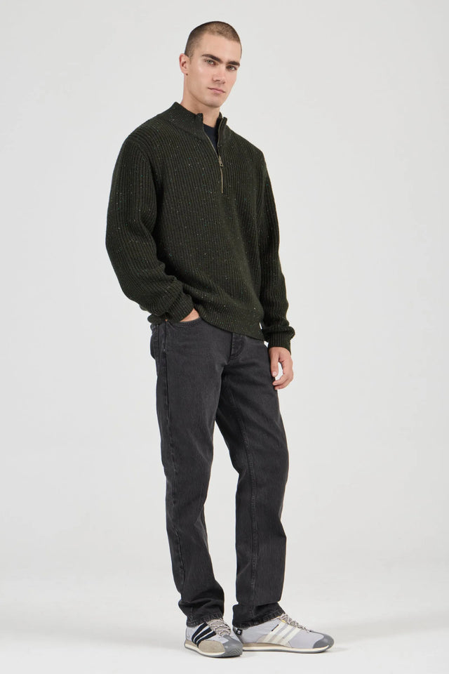 ROLLAS - Fishermans Tweed Polo - Dark Forest-Shirts & Tops-Rolla's-S-UPTOWN LOCAL