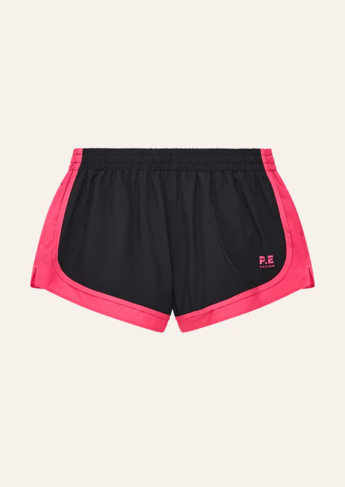 PE NATION - Stride Short - Black / Cosmo