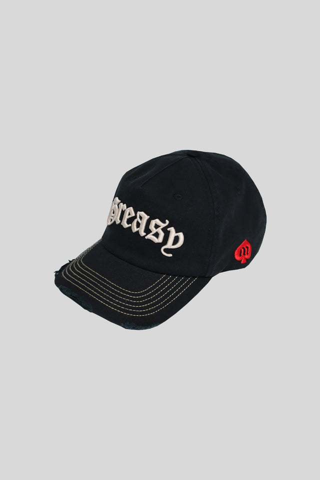 SOMETHING VERY SPECIAL - Black Greasy Patch Dad Cap-Caps-Something Very Special-UPTOWN LOCAL