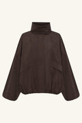 SHONA JOY - Ernest Funnel Neck Bomber Jacket - Cocao Caco-Jackets-Shona Joy-6-UPTOWN LOCAL