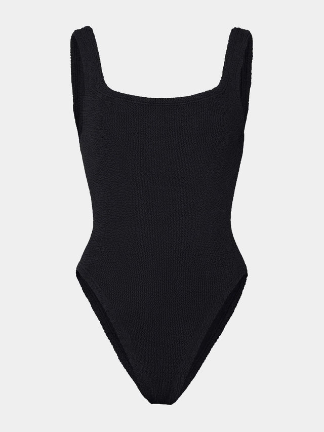 HUNZA G - Square Neck Swim Crinkle - Black-Swimwear-Hunza G-UPTOWN LOCAL