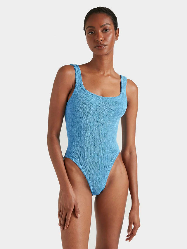 HUNZA G - Square Neck Swim Crinkle - Sky Blue-Swimwear-Hunza G-UPTOWN LOCAL