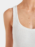 HUNZA G - Square Neck Swim Crinkle - White-Swimwear-Hunza G-UPTOWN LOCAL