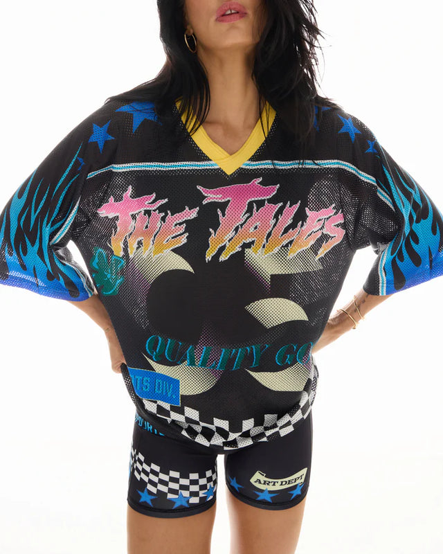 THE TALES - 05 Football Jersey - Black-Shirts & Tops-The Tales-XS-UPTOWN LOCAL