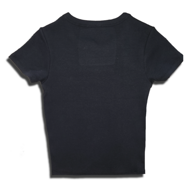 DEAD SMYLE - Unbothered Baby Rib Tee - Nero / Blanco-T-Shirts-Dead Smyle-S-UPTOWN LOCAL