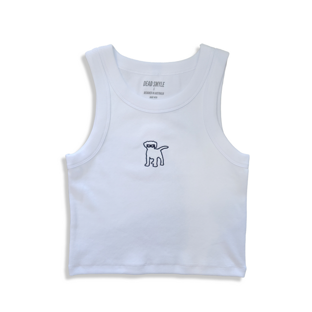 DEAD SMYLE - Good Girl Tank - Blanco-Tank top-Dead Smyle-6/XS-UPTOWN LOCAL