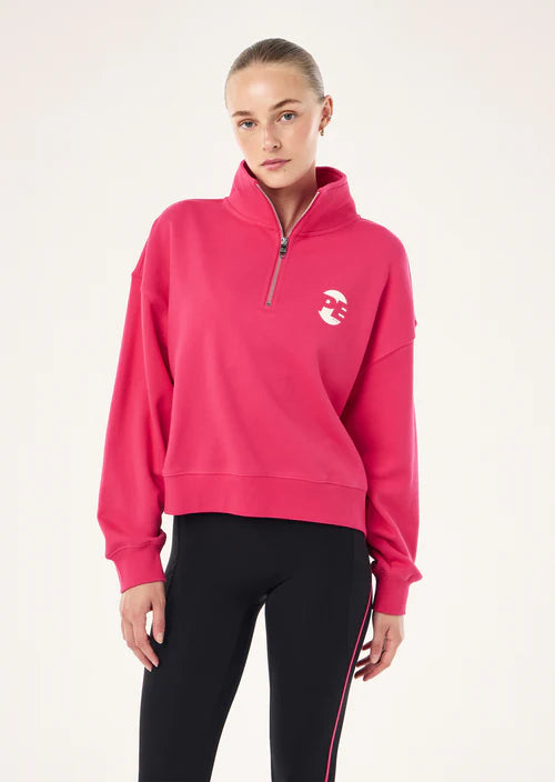 PE NATION - Voltage Quarter Zip - Cosmo Pink