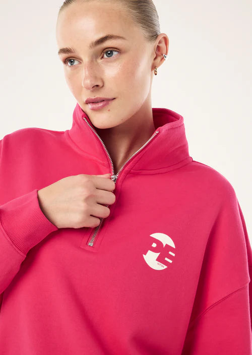 PE NATION - Voltage Quarter Zip - Cosmo Pink