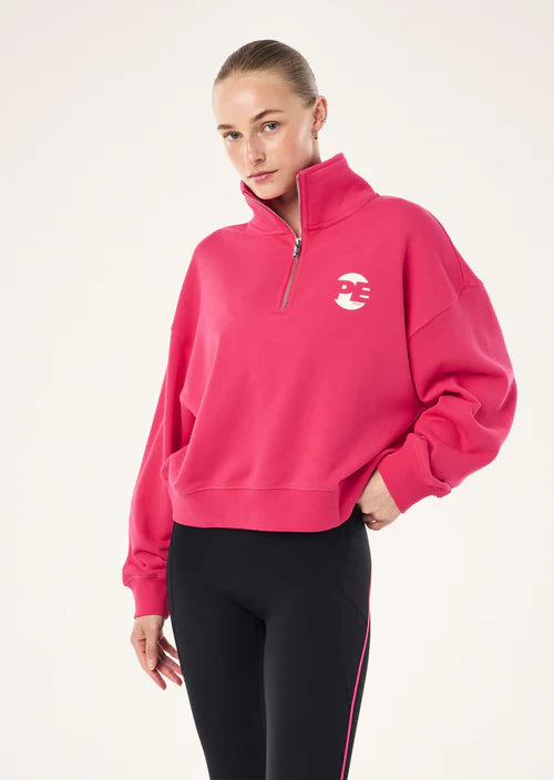 PE NATION - Voltage Quarter Zip - Cosmo Pink