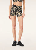 PE NATION - Wanders 5” Bike Short - Leopard print / Smokestone-Leggings-PE Nation-XS-UPTOWN LOCAL