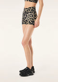 PE NATION - Wanders 5” Bike Short - Leopard print / Smokestone-Leggings-PE Nation-XS-UPTOWN LOCAL