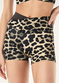 PE NATION - Wanders 5” Bike Short - Leopard print / Smokestone-Leggings-PE Nation-XS-UPTOWN LOCAL