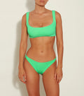 HUNZA G - Xandra Bikini Crinkle - Lime-Swimwear-Hunza G-UPTOWN LOCAL