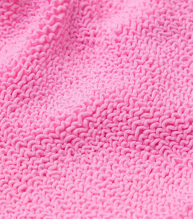 HUNZA G - Square Neck Swim Crinkle - Bubblegum-Swimwear-Hunza G-UPTOWN LOCAL