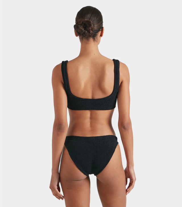 HUNZA G - Xandra Bikini Crinkle - Black-Swimwear-Hunza G-UPTOWN LOCAL