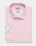 Brooksfield BFC2657 Stretch Performance Regular Fit Shirt in Pink — front view