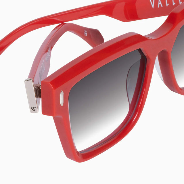 VALLEY - Roosevelt Red w. Gold Metal / Black Gradient Lens - Polarised-Sunglasses-Valley-UPTOWN LOCAL