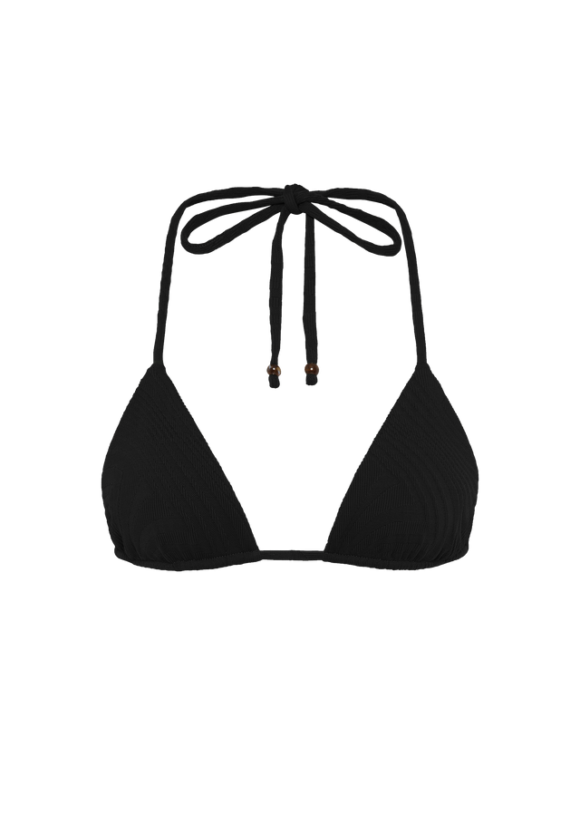 Fella Swim Arnie Triangle Bikini Top in Noir – product view