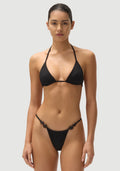 Fella Swim Arnie Triangle Bikini Top in Noir – official model view 3