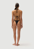 Fella Swim Arnie Triangle Bikini Top in Noir – official model view 4