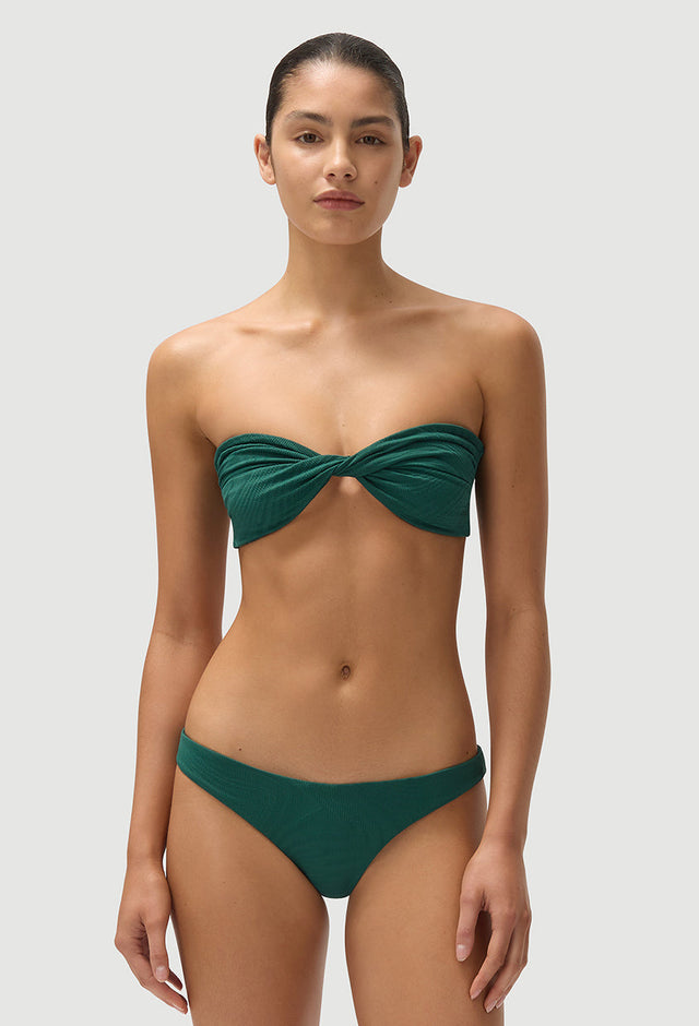Fella Swim Bernie Bandeau Bikini Top in Botanical – official model view 3