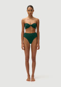 Fella Swim Brian High Waisted Bikini Bottom in Botanical – official model view 1