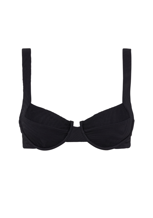 Fella Swim Casanova Underwire Bikini Top in Noir – product view