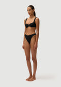 Fella Swim Casanova Underwire Bikini Top in Noir – official model view 2