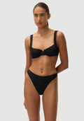 Fella Swim Casanova Underwire Bikini Top in Noir – official model view 3
