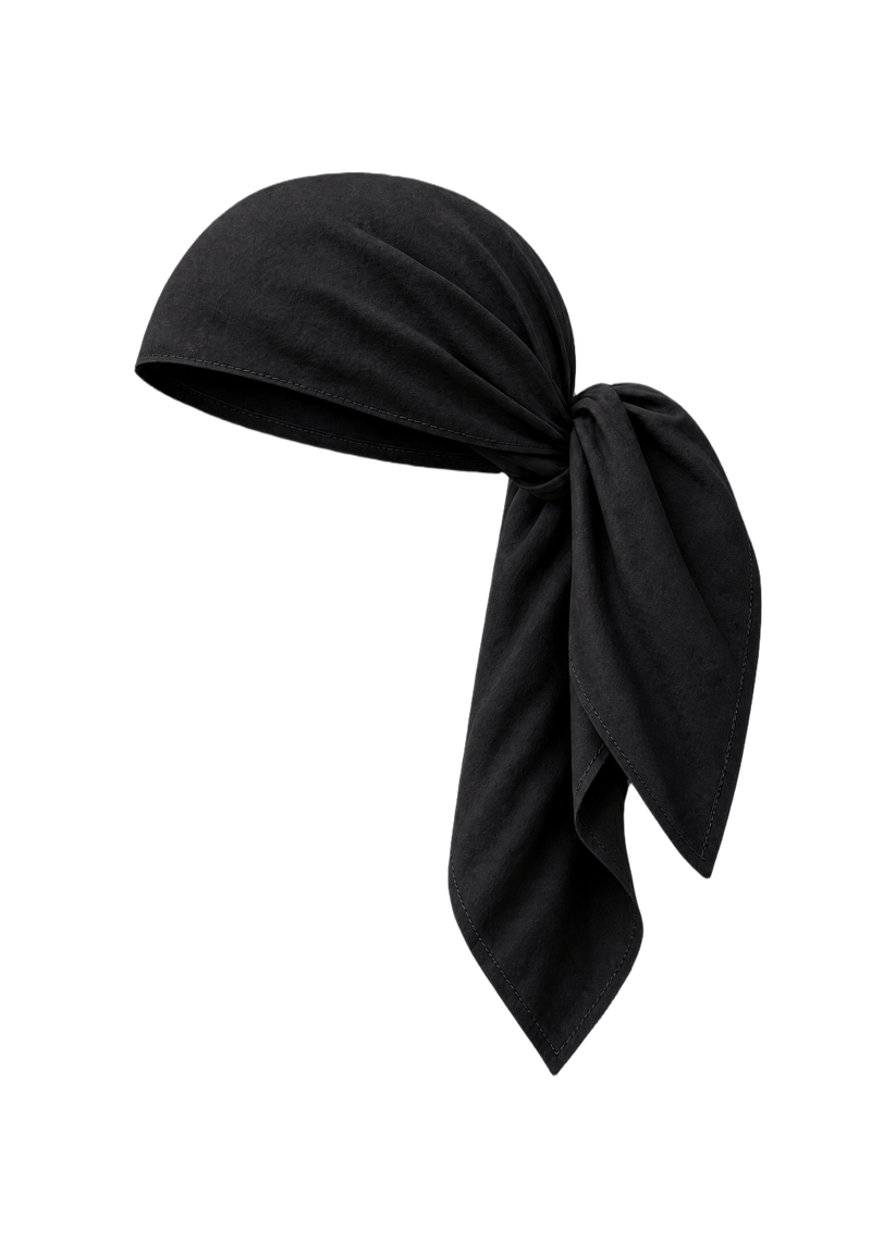 Fella Swim Head Scarf in Noir – product view