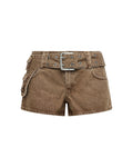 KSUBI - Micro Short Belted Rider Brown-Shorts-Ksubi-XS-UPTOWN LOCAL