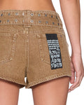 KSUBI - Micro Short Belted Rider Brown-Shorts-Ksubi-XS-UPTOWN LOCAL