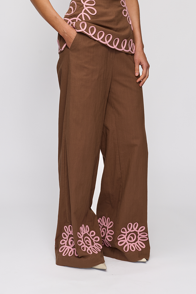 The Wolf Gang - Estela Pant - Chocolate-Pants-The Wolf Gang-XS-UPTOWN LOCAL