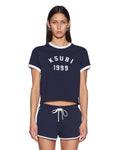 KSUBI - Varsity Shrunken SS Tee Navy-T-Shirts-Ksubi-XS-UPTOWN LOCAL