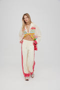 SOMETHING VERY SPECIAL - Hotel Special Suzy Pants - White/Multi-Pants-Something Very Special-S-UPTOWN LOCAL