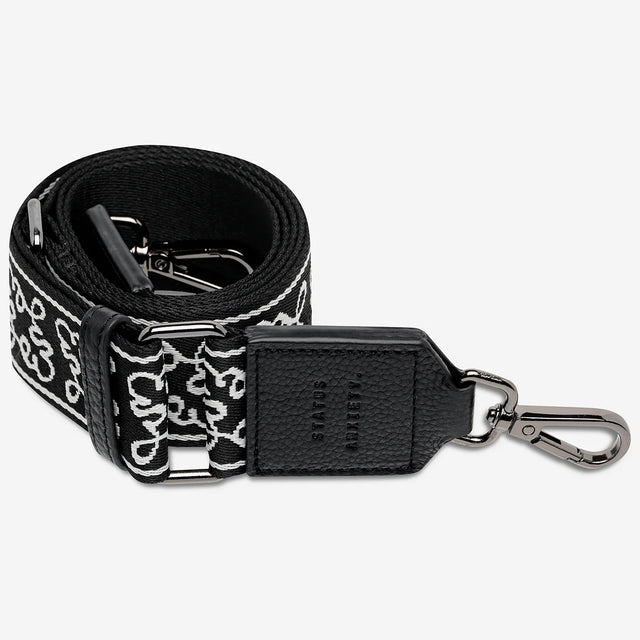 STATUS ANXIETY - Jacquard Strap Medium - Black-Bag Strap-Status Anxiety-UPTOWN LOCAL